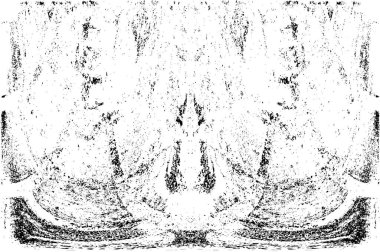 Grunge dikey olarak simetrik siyah beyaz doku. Tek renkli yıpranmış kaplama deseni. 