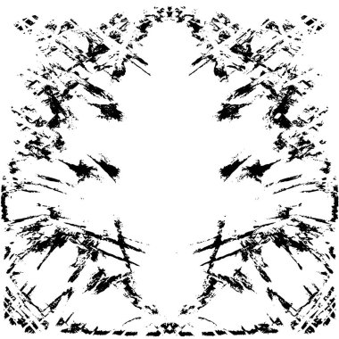 Çizik ve çiziklerle dolu siyah beyaz bir arka plan. Soyut vektör illüstrasyonu. 