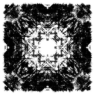 Çizik ve çiziklerle dolu siyah beyaz bir arka plan. Soyut vektör illüstrasyonu. 