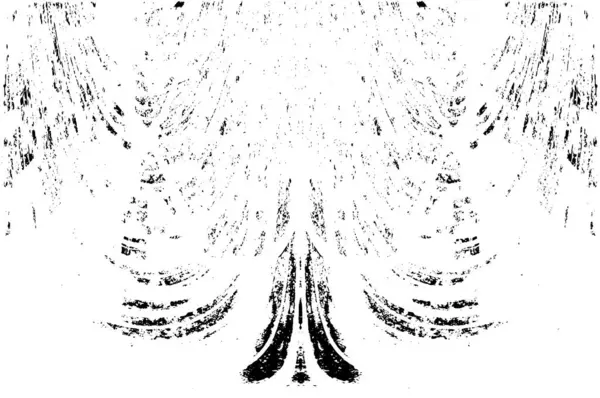 Grunge dikey olarak simetrik siyah beyaz doku. Tek renkli yıpranmış kaplama deseni. 