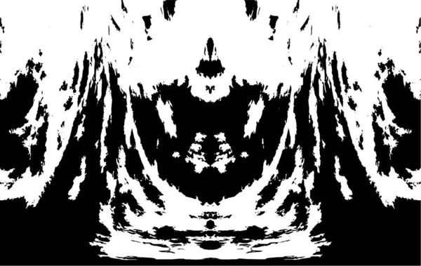 Grunge dikey olarak simetrik siyah beyaz doku. Tek renkli yıpranmış kaplama deseni. 