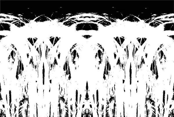Grunge dikey olarak simetrik siyah beyaz doku. Tek renkli yıpranmış kaplama deseni. 