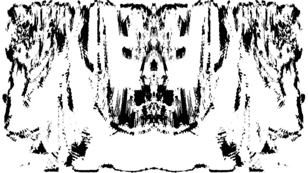 Grunge dikey olarak simetrik siyah beyaz doku. Tek renkli yıpranmış kaplama deseni. 