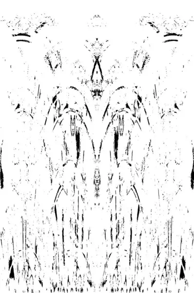 Grunge dikey olarak simetrik siyah beyaz doku. Tek renkli yıpranmış kaplama deseni. 