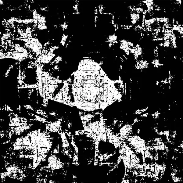 Grunge Black White Urban Vector Texture Template Dark Background Cracks — Stock Vector