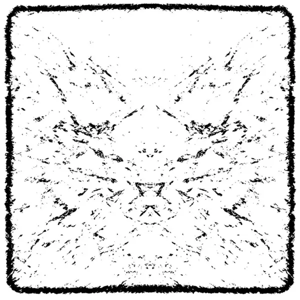 Grunge Siyah ve Beyaz Şehir Vektör Doku Şablonu. Çatlakların, lekelerin, çiplerin, çizgilerin koyu arkaplanı.