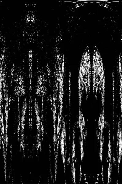 Grunge Siyah ve Beyaz Şehir Vektör Doku Şablonu. Çatlakların, lekelerin, çiplerin, çizgilerin koyu arkaplanı.