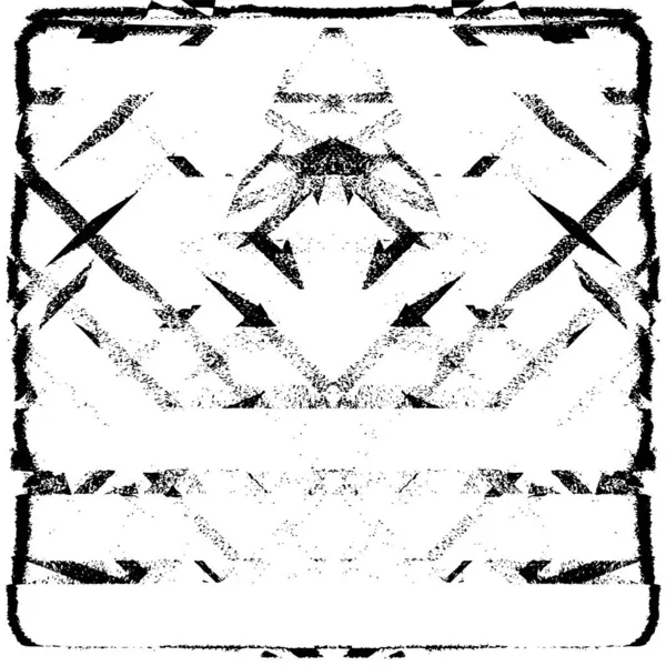 Grunge Siyah ve Beyaz Şehir Vektör Doku Şablonu. Çatlakların, lekelerin, çiplerin, çizgilerin koyu arkaplanı.