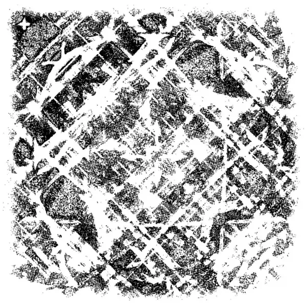 Grunge Siyah ve Beyaz Şehir Vektör Doku Şablonu. Çatlakların, lekelerin, çiplerin, çizgilerin koyu arkaplanı.