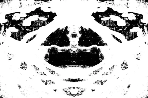 Grunge Siyah ve Beyaz Şehir Vektör Doku Şablonu. Çatlakların, lekelerin, çiplerin, çizgilerin koyu arkaplanı.