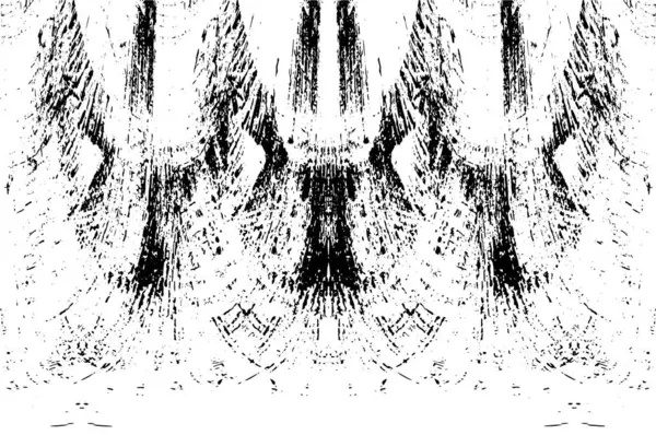 Grunge Siyah ve Beyaz Şehir Vektör Doku Şablonu. Çatlakların, lekelerin, çiplerin, çizgilerin koyu arkaplanı.