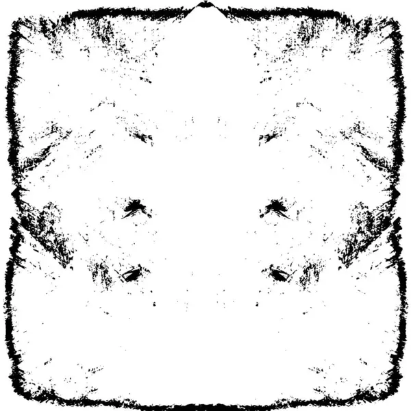 Grunge Siyah ve Beyaz Şehir Vektör Doku Şablonu. Çatlakların, lekelerin, çiplerin, çizgilerin koyu arkaplanı.