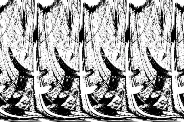 Grunge Siyah ve Beyaz Şehir Vektör Doku Şablonu. Çatlakların, lekelerin, çiplerin, çizgilerin koyu arkaplanı.