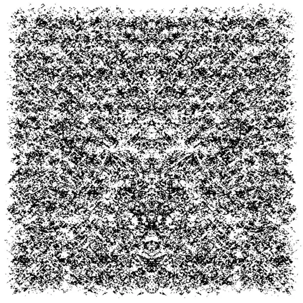 Grunge Siyah ve Beyaz Şehir Vektör Doku Şablonu. Çatlakların, lekelerin, çiplerin, çizgilerin koyu arkaplanı.