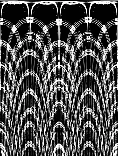 Grunge Siyah ve Beyaz Şehir Vektör Doku Şablonu. Çatlakların, lekelerin, çiplerin, çizgilerin koyu arkaplanı.