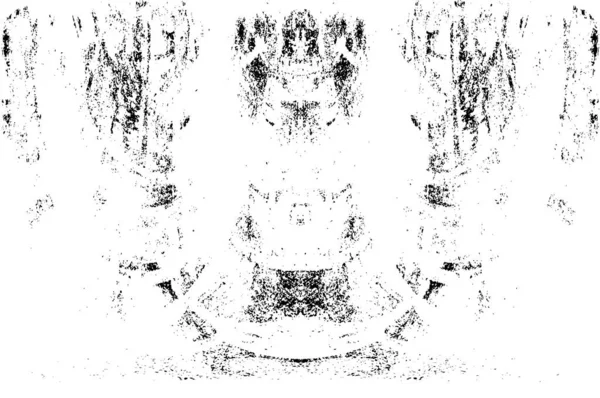 Grunge dikey olarak simetrik siyah beyaz doku. Tek renkli yıpranmış kaplama deseni. 