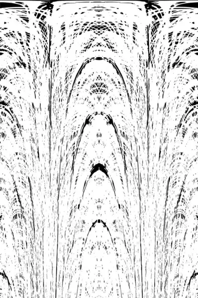 Grunge dikey olarak simetrik siyah beyaz doku. Tek renkli yıpranmış kaplama deseni. 