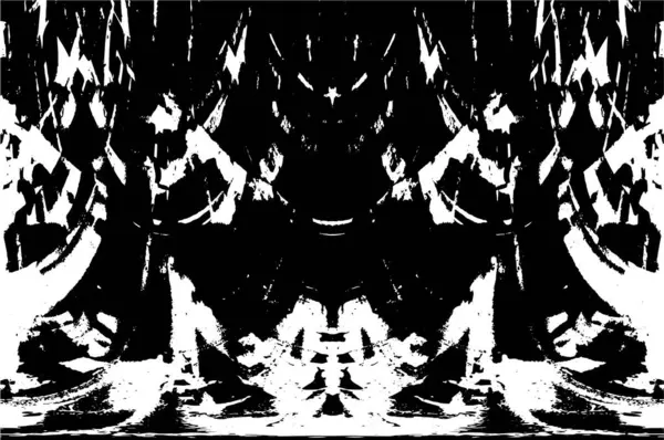 Grunge dikey olarak simetrik siyah beyaz doku. Tek renkli yıpranmış kaplama deseni. 