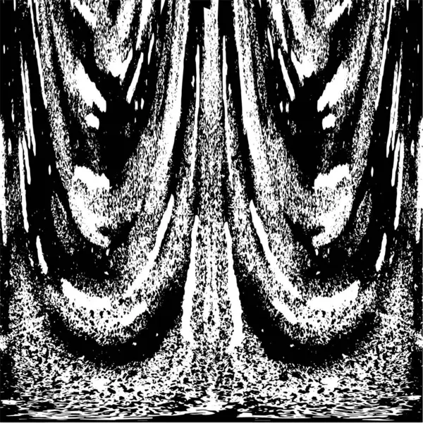 Grunge dikey olarak simetrik siyah beyaz doku. Tek renkli yıpranmış kaplama deseni. 