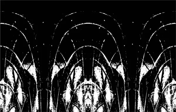 Grunge dikey olarak simetrik siyah beyaz doku. Tek renkli yıpranmış kaplama deseni. 