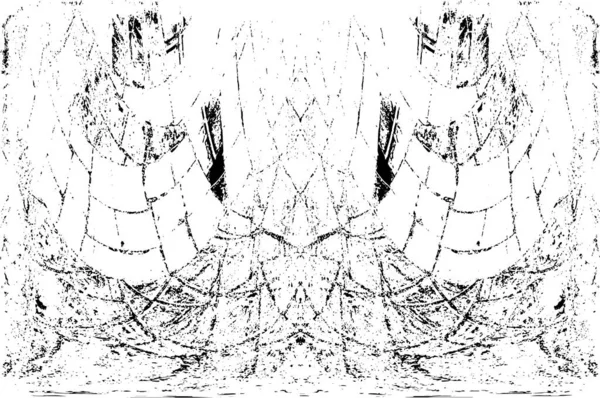 Grunge dikey olarak simetrik siyah beyaz doku. Tek renkli yıpranmış kaplama deseni. 