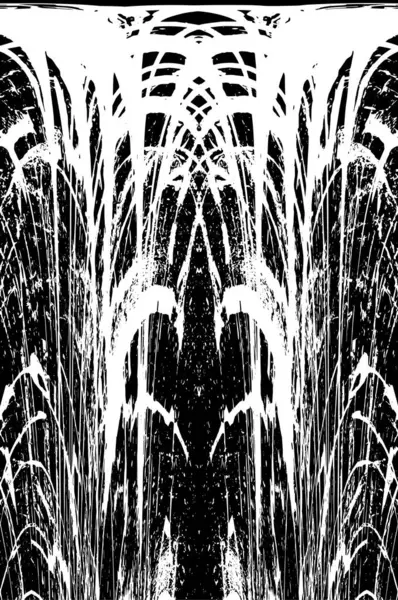 Grunge dikey olarak simetrik siyah beyaz doku. Tek renkli yıpranmış kaplama deseni. 