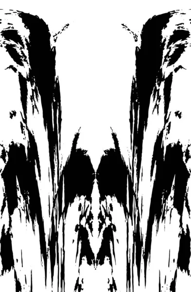 Grunge dikey olarak simetrik siyah beyaz doku. Tek renkli yıpranmış kaplama deseni. 