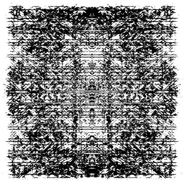 Siyah beyaz dokuda sıkıntılı arkaplan, soyut vektör çizimi