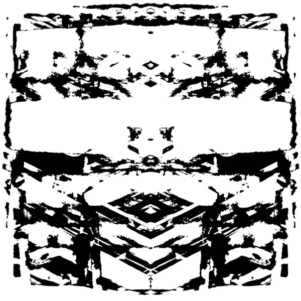 Siyah beyaz dokuda sıkıntılı arkaplan, soyut vektör çizimi