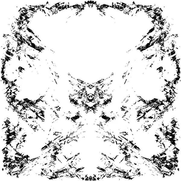 Siyah beyaz dokuda sıkıntılı arkaplan, soyut vektör çizimi