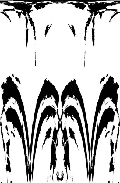 Grunge dikey olarak simetrik siyah beyaz doku. Tek renkli yıpranmış kaplama deseni. 