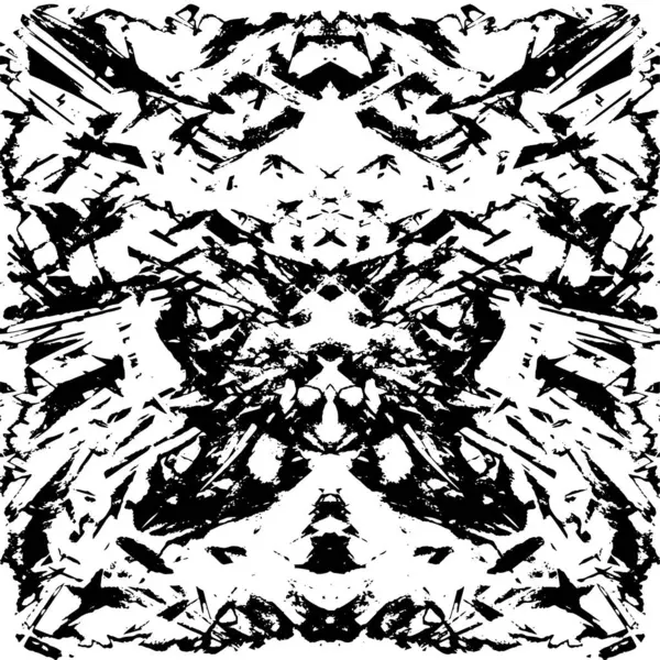 Siyah beyaz dokuda sıkıntılı arkaplan, soyut vektör çizimi
