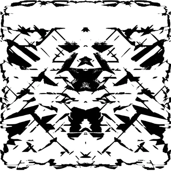 Siyah beyaz dokuda sıkıntılı arkaplan, soyut vektör çizimi