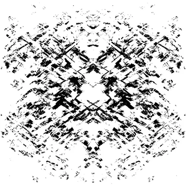 Siyah beyaz dokuda sıkıntılı arkaplan, soyut vektör çizimi