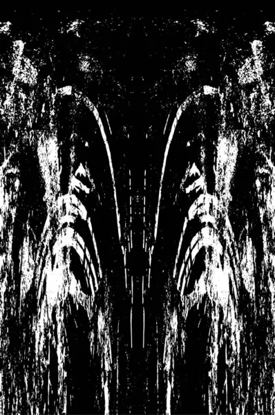 Siyah beyaz dokuda sıkıntılı arkaplan, soyut vektör çizimi