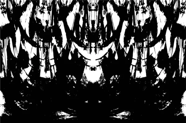 Siyah beyaz dokuda sıkıntılı arkaplan, soyut vektör çizimi