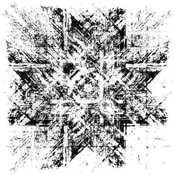 Siyah beyaz dokuda sıkıntılı arkaplan, soyut vektör çizimi