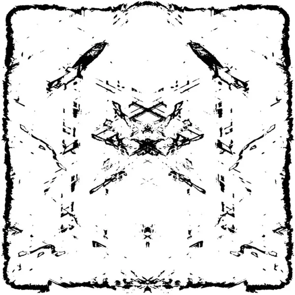 Siyah beyaz dokuda sıkıntılı arkaplan, soyut vektör çizimi