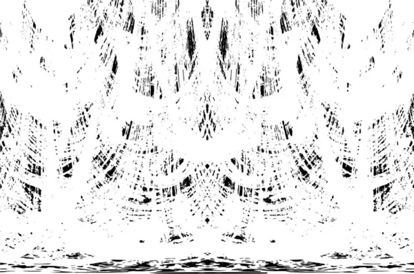 Siyah beyaz dokuda sıkıntılı arkaplan, soyut vektör çizimi