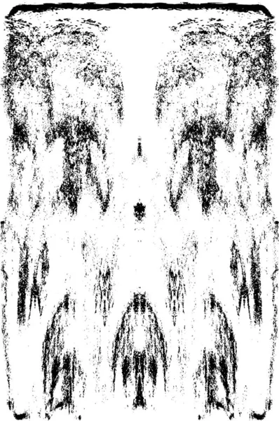 Grunge dikey olarak simetrik siyah beyaz doku. Tek renkli yıpranmış kaplama deseni. 