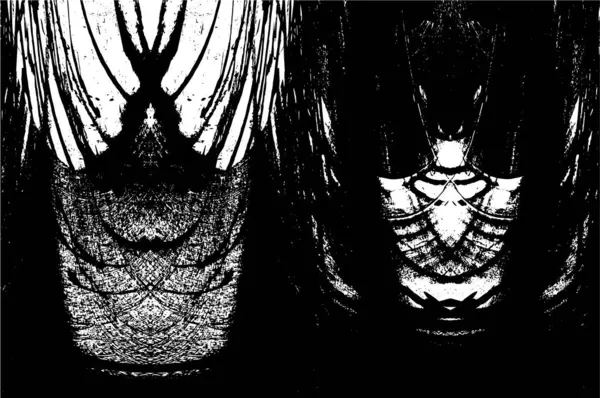 Siyah beyaz dokuda sıkıntılı arkaplan, soyut vektör çizimi