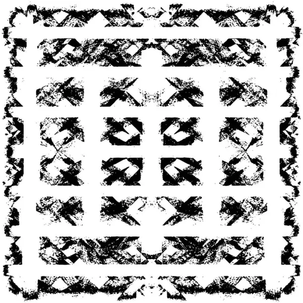 Siyah beyaz dokuda sıkıntılı arkaplan, soyut vektör çizimi