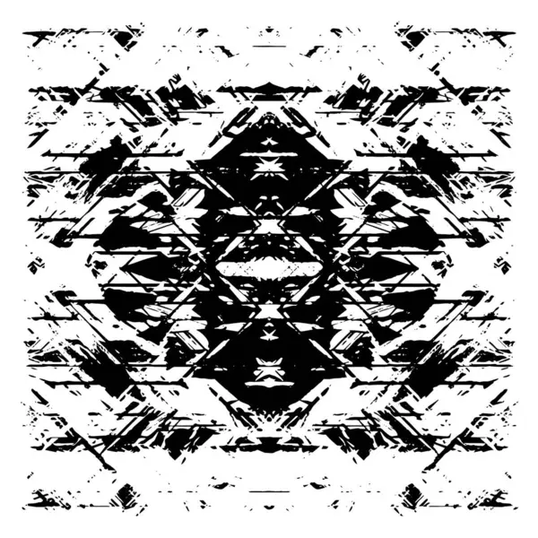 Siyah beyaz dokuda sıkıntılı arkaplan, soyut vektör çizimi