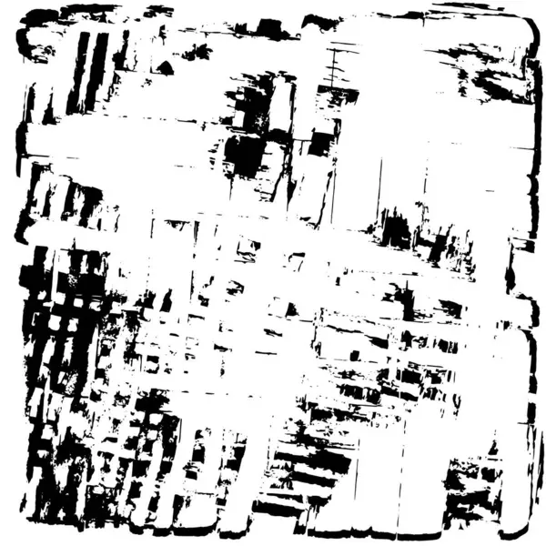 Siyah beyaz dokuda sıkıntılı arkaplan, soyut vektör çizimi