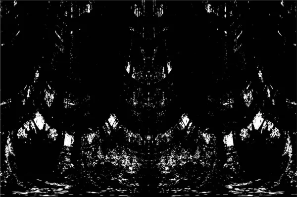 Siyah beyaz dokuda sıkıntılı arkaplan, soyut vektör çizimi