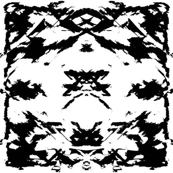 Siyah beyaz dokuda sıkıntılı arkaplan, soyut vektör çizimi