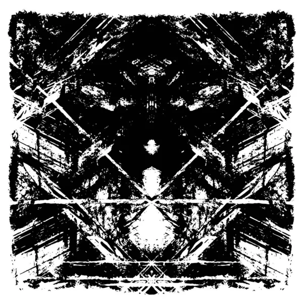 Çizik ve çiziklerle dolu siyah beyaz bir arka plan. Soyut vektör illüstrasyonu. 