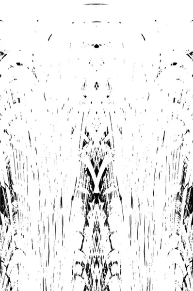 Grunge dikey olarak simetrik siyah beyaz doku. Tek renkli yıpranmış kaplama deseni. 