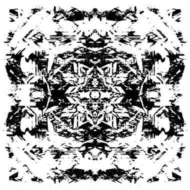 Çizik ve çiziklerle dolu siyah beyaz bir arka plan. Soyut vektör illüstrasyonu. 