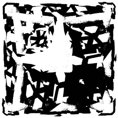 Çizik ve çiziklerle dolu siyah beyaz bir arka plan. Soyut vektör illüstrasyonu. 